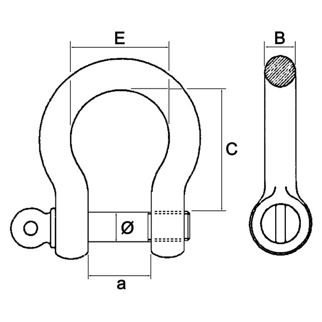 Manille Lyre 10 MM Haute Resistance 0,75T référence fournisseur 1865283